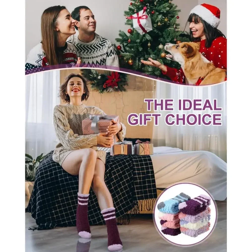 Two 18 pairs of fuzzy socks